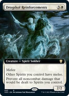 Drogskol Reinforcements (Extended Art) card from Commander: Innistrad: Crimson Vow