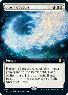 Storm of Souls (Extended Art) card from Commander: Innistrad: Crimson Vow