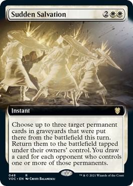 Sudden Salvation (Extended Art) card from Commander: Innistrad: Crimson Vow
