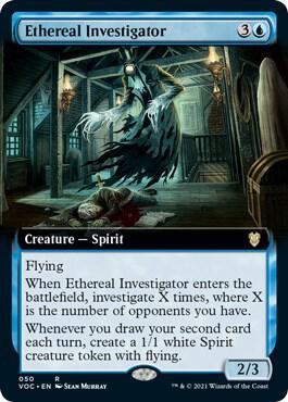 Ethereal Investigator (Extended Art) card from Commander: Innistrad: Crimson Vow