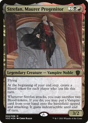Strefan, Maurer Progenitor (Display Commander) - Thick Stock card from Commander: Innistrad: Crimson Vow