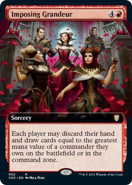 Imposing Grandeur (Extended Art) card from Commander: Innistrad: Crimson Vow