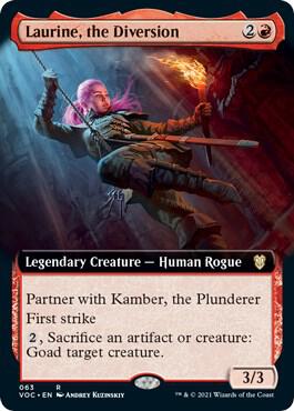 Laurine, the Diversion (Extended Art) card from Commander: Innistrad: Crimson Vow