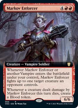 Markov Enforcer (Extended Art) card from Commander: Innistrad: Crimson Vow