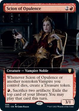 Scion of Opulence (Extended Art) card from Commander: Innistrad: Crimson Vow