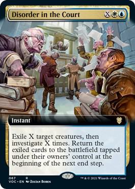Disorder in the Court (Extended Art) card from Commander: Innistrad: Crimson Vow