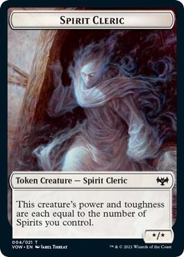 Spirit Cleric Token card from Innistrad: Crimson Vow