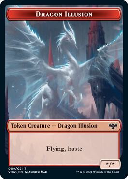Dragon Illusion Token card from Innistrad: Crimson Vow