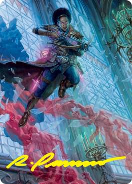 Kaya, Geist Hunter Art Card (Gold-Stamped Signature) card from Art Series: Innistrad: Crimson Vow