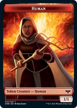Human Token (010) card from Innistrad: Crimson Vow