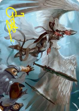 Angelic Quartermaster Art Card (Gold-Stamped Signature) card from Art Series: Innistrad: Crimson Vow