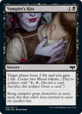 Vampire's Kiss card from Innistrad: Crimson Vow