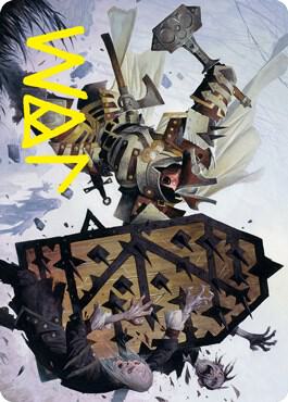 Estwald Shieldbasher Art Card (Gold-Stamped Signature) card from Art Series: Innistrad: Crimson Vow