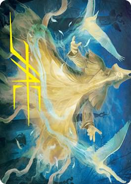 Heron-Blessed Geist Art Card (Gold-Stamped Signature) card from Art Series: Innistrad: Crimson Vow