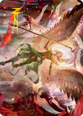 Sigarda's Summons Art Card (Gold-Stamped Signature) card from Art Series: Innistrad: Crimson Vow