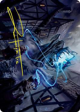 Dreamshackle Geist Art Card (Gold-Stamped Signature) card from Art Series: Innistrad: Crimson Vow