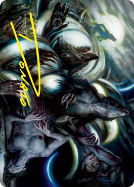 Lunar Rejection Art Card (Gold-Stamped Signature) card from Art Series: Innistrad: Crimson Vow