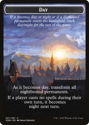 Day // Night Double-Sided Token card from Innistrad: Crimson Vow