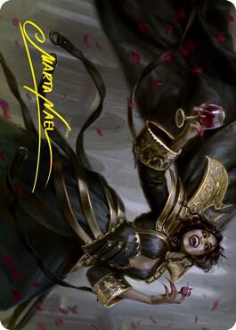 Bloodcrazed Socialite Art Card (Gold-Stamped Signature) card from Art Series: Innistrad: Crimson Vow