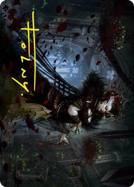 Falkenrath Forebear Art Card (Gold-Stamped Signature) card from Art Series: Innistrad: Crimson Vow