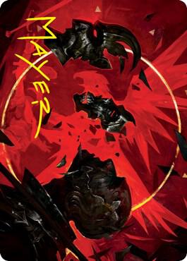 Abrade Art Card (Gold-Stamped Signature) card from Art Series: Innistrad: Crimson Vow