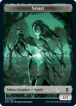 Spirit (001) // Spirit (002) Double-sided Token card from Commander: Innistrad: Crimson Vow