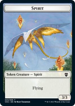 Spirit (003) // Thopter Double-sided Token card from Commander: Innistrad: Crimson Vow