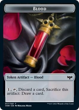 Blood // Vampire (016) Double-Sided Token card from Innistrad: Crimson Vow