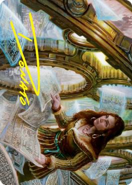Cartographer's Survey Art Card (Gold-Stamped Signature) card from Art Series: Innistrad: Crimson Vow
