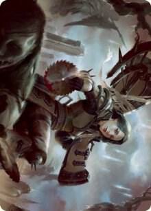 Sawblade Slinger Art Card card from Art Series: Innistrad: Crimson Vow
