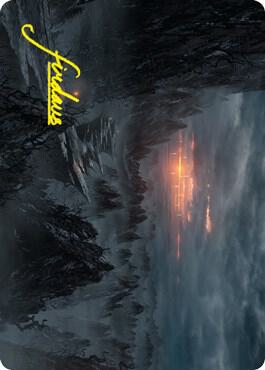 Sundown Pass Art Card (Gold-Stamped Signature) card from Art Series: Innistrad: Crimson Vow