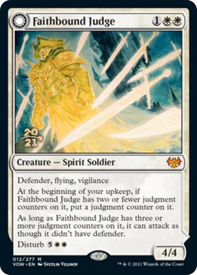 Faithbound Judge card from Prerelease Cards