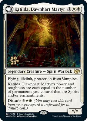 Katilda, Dawnhart Martyr card from Prerelease Cards
