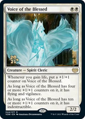 Voice of the Blessed card from Prerelease Cards