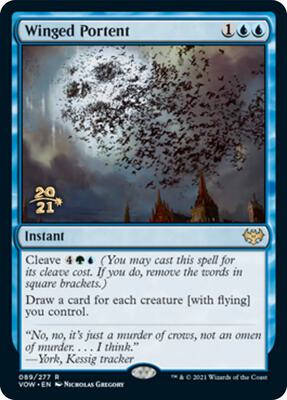 Winged Portent card from Prerelease Cards