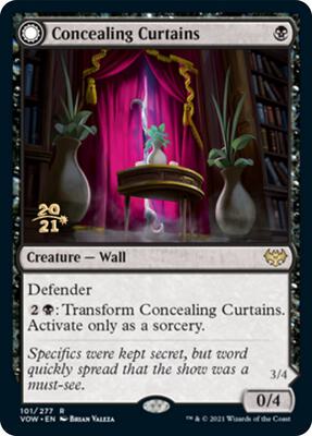 Concealing Curtains card from Prerelease Cards
