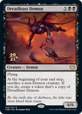Dreadfeast Demon card from Prerelease Cards