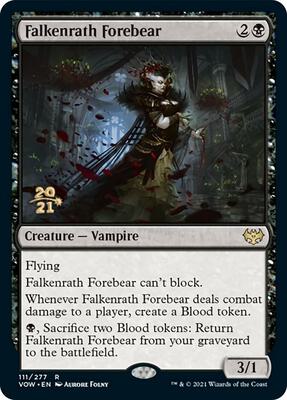 Falkenrath Forebear card from Prerelease Cards