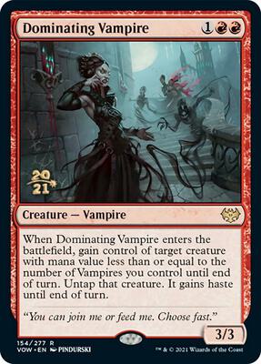 Dominating Vampire card from Prerelease Cards