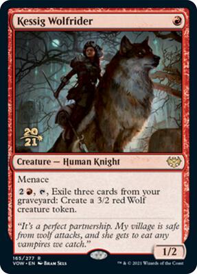 Kessig Wolfrider card from Prerelease Cards