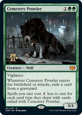 Cemetery Prowler card from Prerelease Cards