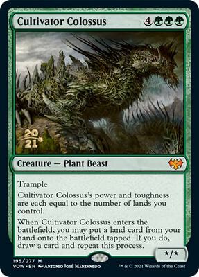 Cultivator Colossus card from Prerelease Cards
