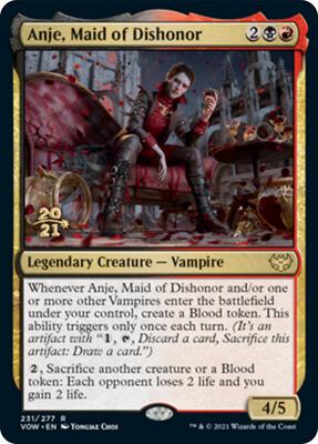 Anje, Maid of Dishonor card from Prerelease Cards