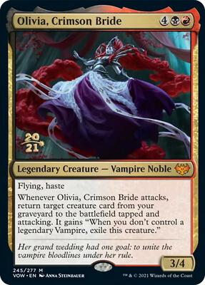 Olivia, Crimson Bride card from Prerelease Cards