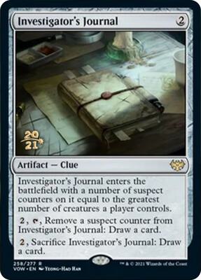 Investigator's Journal card from Prerelease Cards
