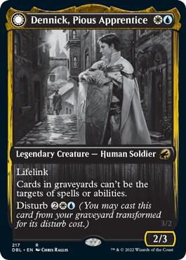 Dennick, Pious Apprentice card from Innistrad: Double Feature