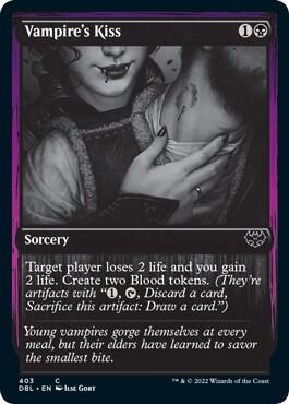 Vampire's Kiss card from Innistrad: Double Feature
