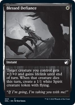 Blessed Defiance card from Innistrad: Double Feature