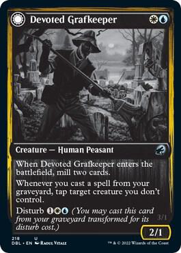 Devoted Grafkeeper card from Innistrad: Double Feature