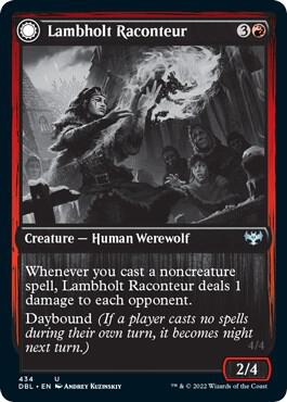 Lambholt Raconteur card from Innistrad: Double Feature
